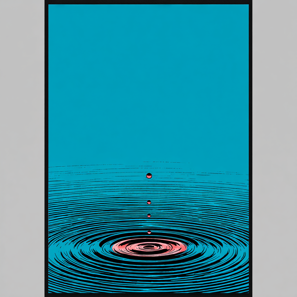 Single droplet on still water