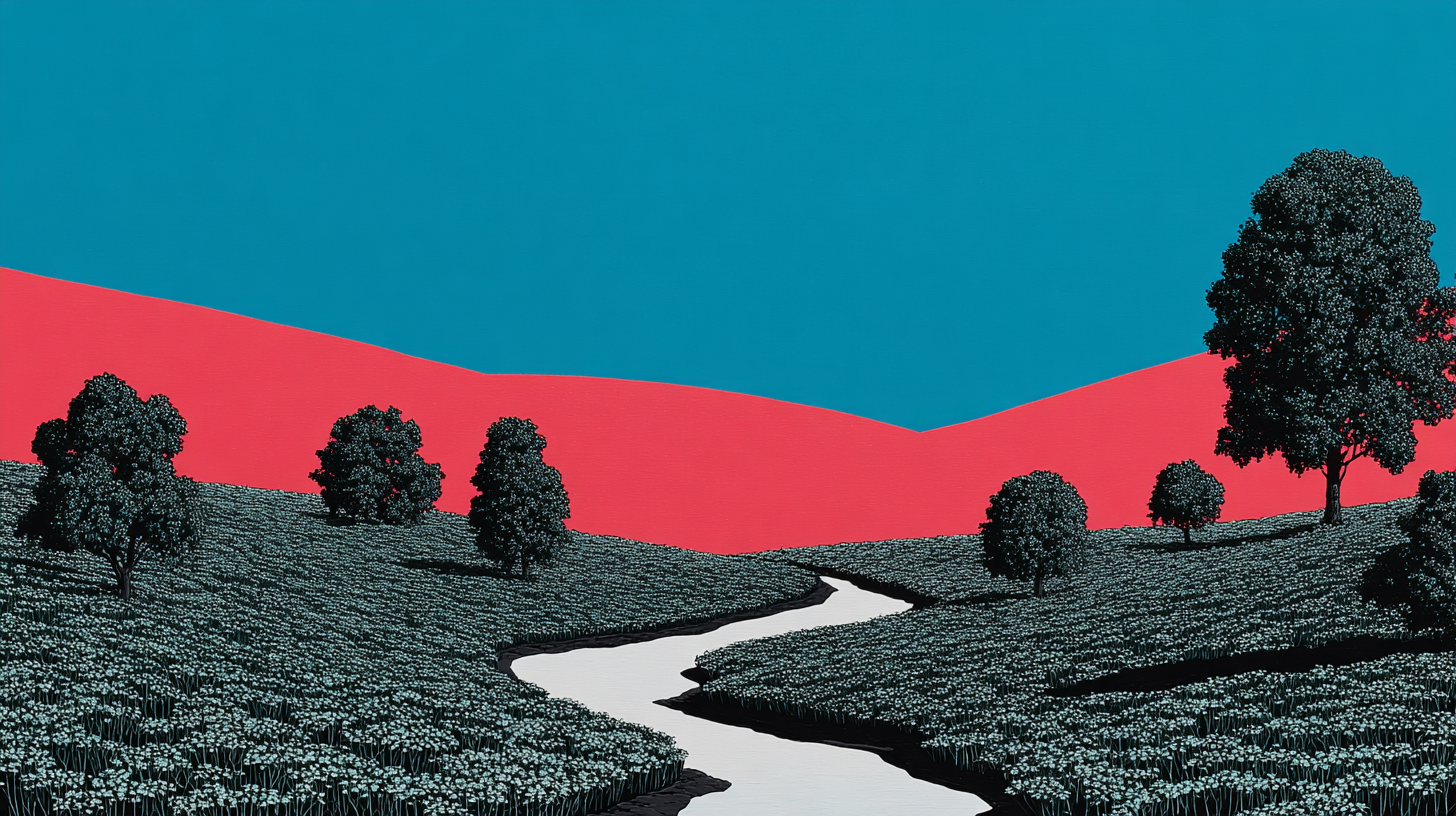 Gentle stream landscape